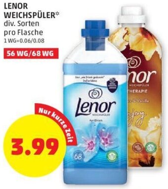 PENNY LENOR WEICHSPÜLER* div. Sorten pro Flasche Angebot
