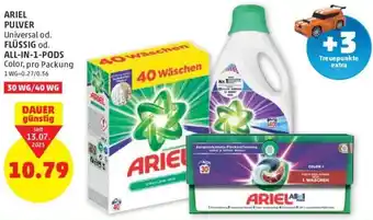 PENNY ARIEL PULVER Universal od. FLÜSSIG od. ALL-IN-1-PODS Color, pro Packung Angebot