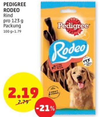 PENNY PEDIGREE RODEO Rind pro 123 g Packung Angebot