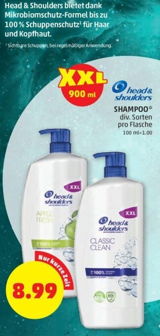 PENNY Head & Shoulders SHAMPOO** div. Sorten pro Flasche Angebot