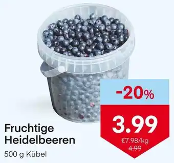 MPreis Fruchtige Heidelbeeren 500 g Kübel Angebot