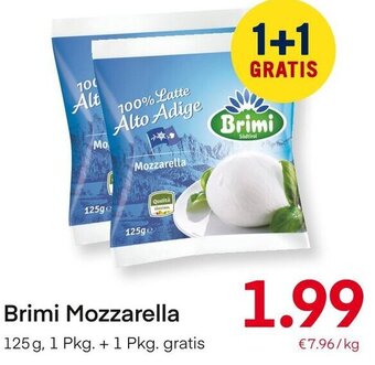 MPreis Brimi Mozzarella 125 g, 1 Pkg. + 1 Pkg. gratis Angebot