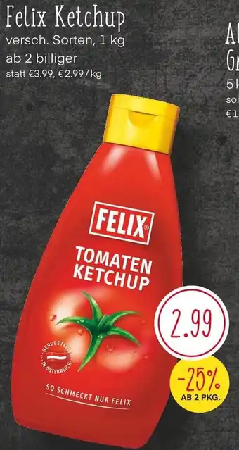 MPreis Felix Ketchup versch. Sorten, 1 kg Angebot