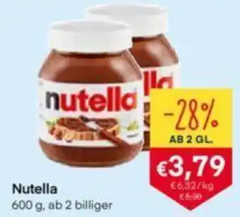 MPreis Nutella 600 g. ab 2 billiger Angebot