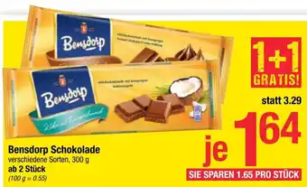 Maximarkt Bensdorp Schokolade verschiedene Sorten, 300 g ab 2 Stück Angebot