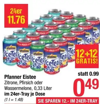 Maximarkt Pfanner Eistee Zitrone, Pfirsich oder Wassermelone, 0,33 Liter Angebot