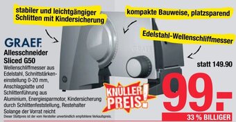 Maximarkt GRAEF Allesschneider Sliced G50 Angebot