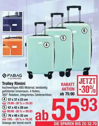 Maximarkt FABAG Trolley Rimini 57 x 37 x 23 cm Angebot