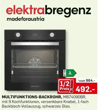 elektrabregenz MULTIFUNKTIONS-BACKROHR, MB74090BR
