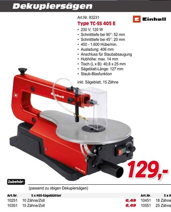 Zgonc Einhell Dekupiersägen Angebot