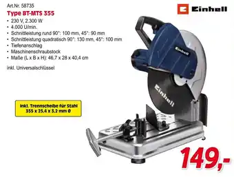 Zgonc Einhell Metall-Trennsägen und Metall-Bandsägen Type BT-MTS 355 Angebot