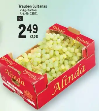Metro Trauben Sultanas 2kg Angebot