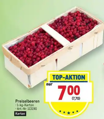 Metro Preiselbeeren 1kg Angebot