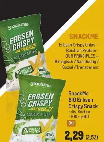 Metro Snack Me BIO Erbsen Crispy Snack Angebot