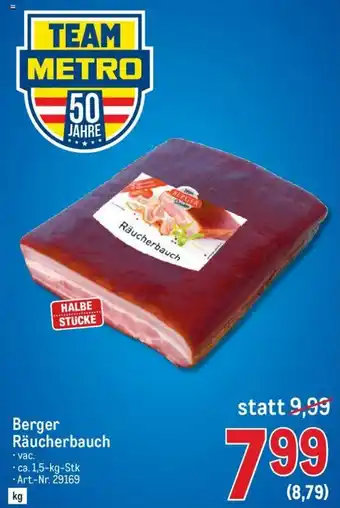 Metro Berger Räucherbauch Angebot