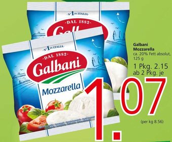 Spar Galbani Mozzarella ca. 20% Fett absolut, 125 g Angebot
