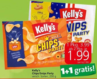 Spar Kelly's Chips/Snips Party versch. Sorten, 250 g Angebot