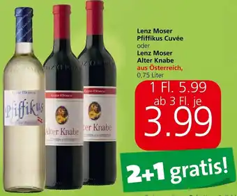 Spar Lenz Moser Pfiffikus Cuvée oder Lenz Moser Alter Knabe aus Österreich, 0,75 Liter Angebot