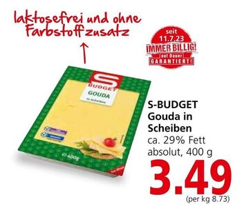 Spar S-BUDGET Gouda in Scheiben ca. 29% Fett absolut, 400 g Angebot
