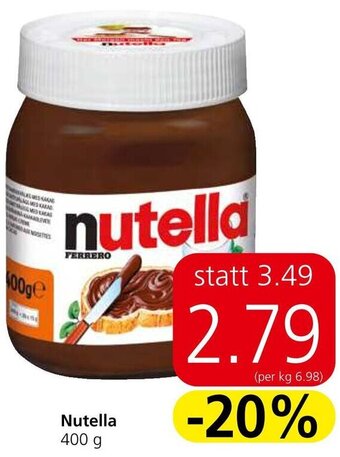 Spar Nutella 400 g Angebot