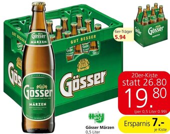 Spar Gösser Märzen 0,5 Liter Angebot