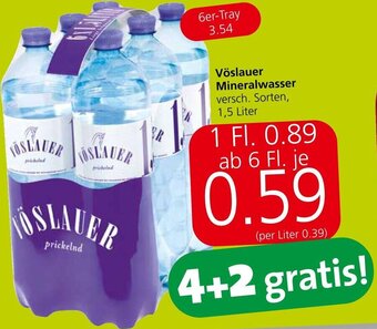 Spar Vöslauer Mineralwasser versch. Sorten, 1,5 Liter Angebot