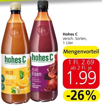 Spar Hohes C versch. Sorten, 1 Liter Angebot