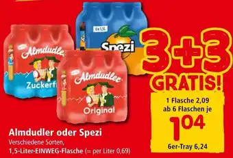 Interspar Almdudler oder Spezi 1,5-Liter-EINWEG-Flasche (= per Liter 0,69) Angebot