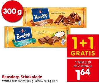 Interspar Bensdorp Schokolade Verschiedene Sorten, 300-g-Tafel Angebot