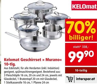 Interspar Kelomat Geschirrset » Murano<< 10-tlg. Angebot