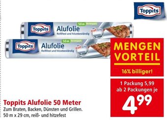 Interspar Toppits Alufolie 50 Meter Angebot