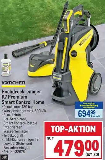 Metro KÄRCHER Hochdruckreiniger K7 Premium Smart Control Home Druck: max. 180 bar Angebot