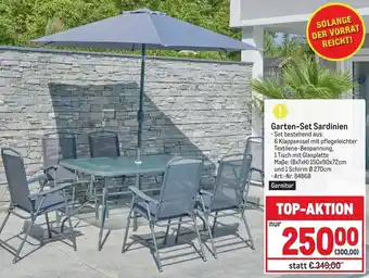 Metro Garten-Set Sardinien 6 Klappsessel mit pflegeleichter Textilene-Bespannung, Angebot
