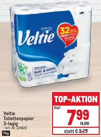 Metro Veltie Toilettenpapier 3-lagig Angebot