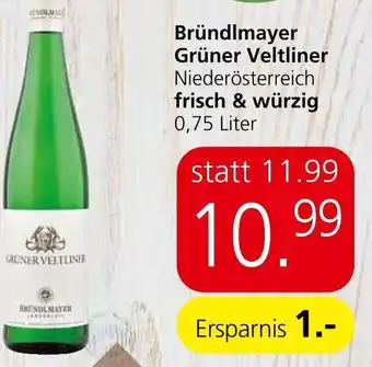 Eurospar Bründlmayer Grüner Veltliner Niederösterreich frisch & würzig 0,75 Liter Angebot