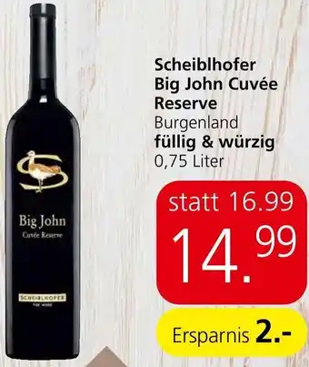 Scheiblhofer Big John Cuvée Reserve Burgenland füllig & würzig 0,75 Liter