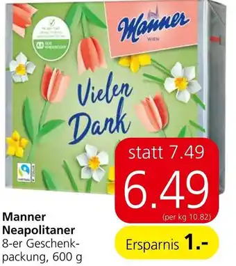 Eurospar Manner Neapolitaner 8-er Geschenk-packung, 600 g Angebot
