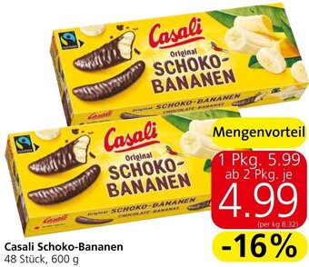 Eurospar Casali Schoko-Bananen 48 Stück, 600 g Angebot