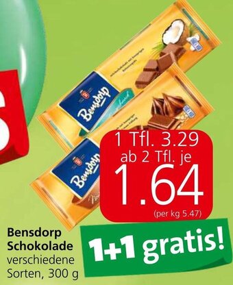 Eurospar Bensdorp Schokolade verschiedene Sorten, 300 g Angebot