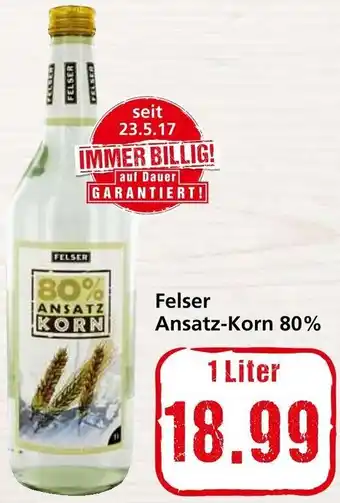 Eurospar Felser Ansatz-Korn 80% 1 Liter Angebot