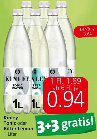 Eurospar Kinley Tonic oder Bitter Lemon 1 Liter Angebot