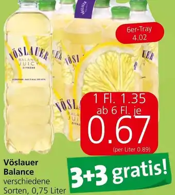 Eurospar Vöslauer Balance verschiedene Sorten, 0,75 Liter Angebot
