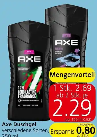 Eurospar Axe Duschgel verschiedene Sorten, 250 ml Angebot