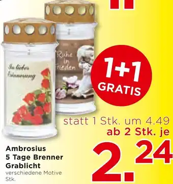 Unimarkt Ambrosius 5 Tage Brenner Grablicht verschiedene Motive Stk. Angebot