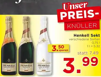Unimarkt Henkell Sekt verschiedene Sorten 0,75 l Angebot