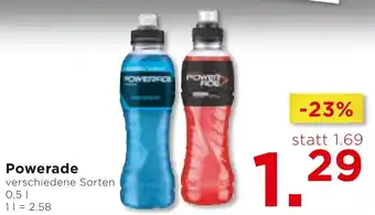 Unimarkt Powerade verschiedene Sorten 0,5 I 11 = 2.58 Angebot