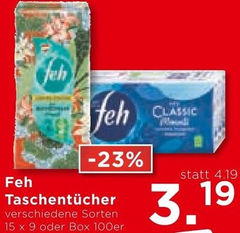 Unimarkt Feh Taschentücher verschiedene Sorten 15 x 9 oder Box 100er Angebot