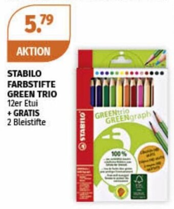 Müller STABILO FARBSTIFTE GREEN TRIO 12er Etui Angebot