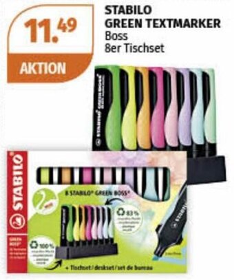 Müller STABILO GREEN TEXTMARKER Boss 8er Tischset Angebot