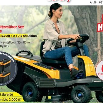 Zgonc Akku-aufsitzmäher set swift 372e Angebot